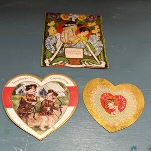 Vintage Valentine Cards with Heart Designs